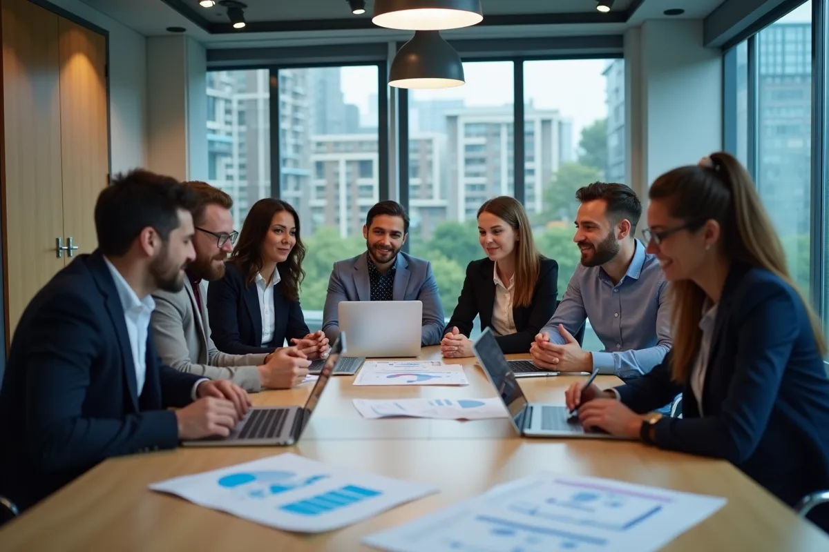 Changement organisationnel avec des équipes adaptant de nouvelles stratégies