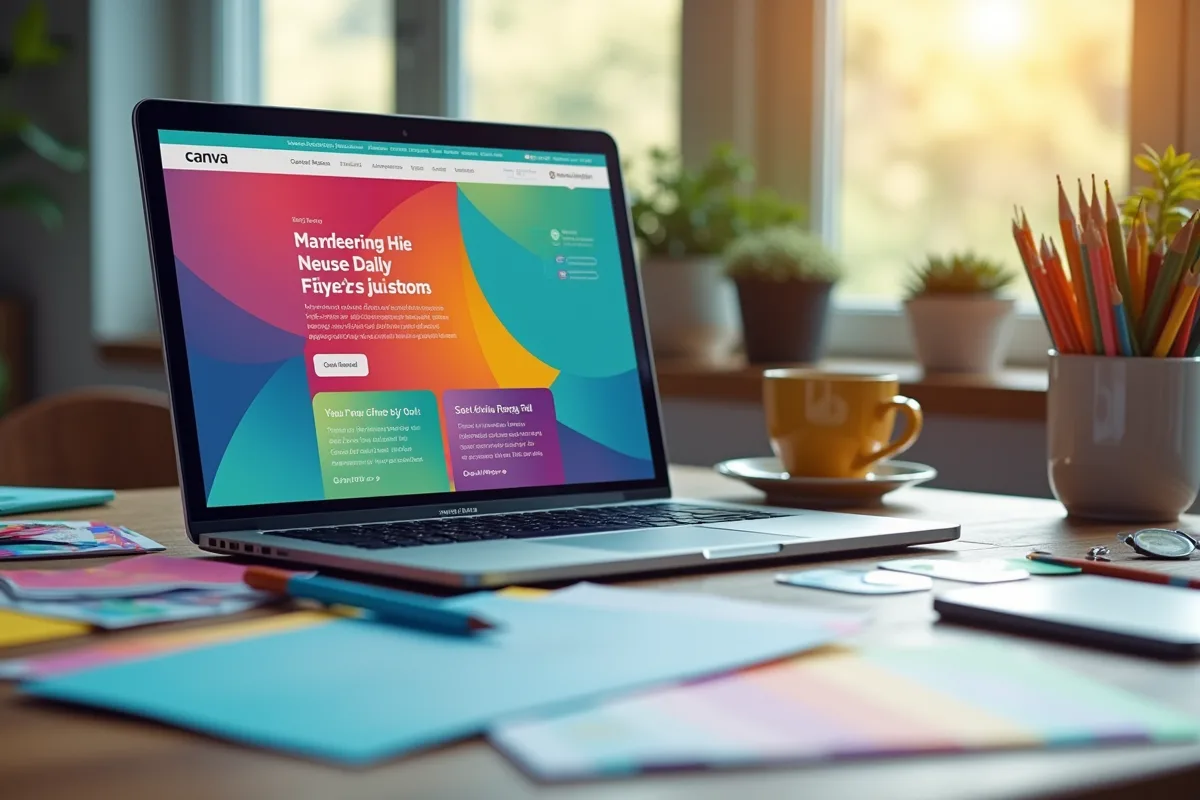 Création d'un flyer personnalisé sur Canva avec des options avancées